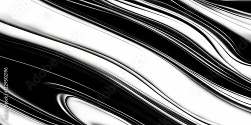 Abstract Black and White Wa...