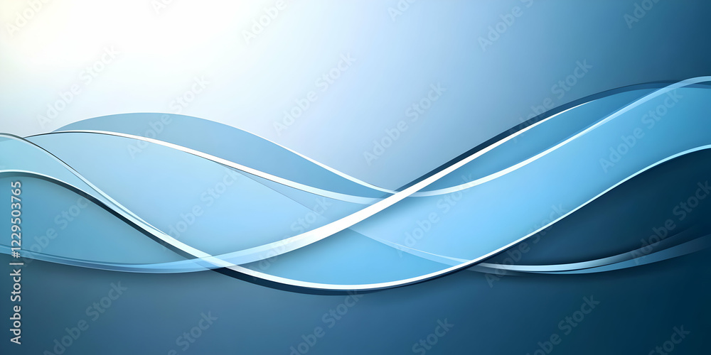 Obraz premium Abstract Blue Wave Background Flows Smoothly and Gracefully Across the Canvas.