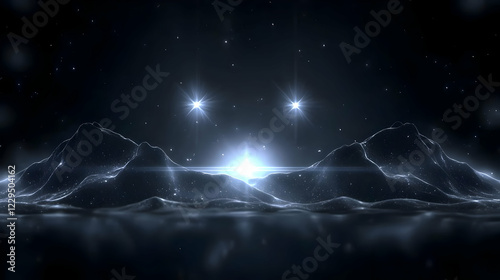 Abstract Dark Mountainscape...