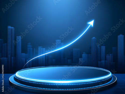 Blue Illuminated Podium wit...