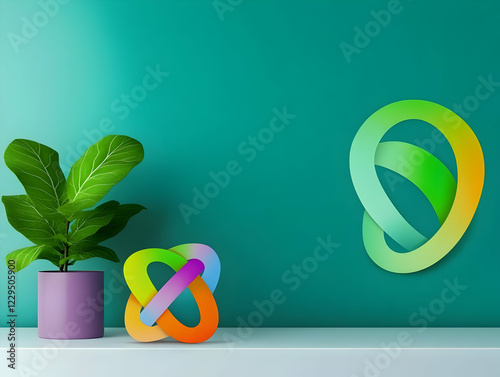 3D Abstract Shapes and Pott...