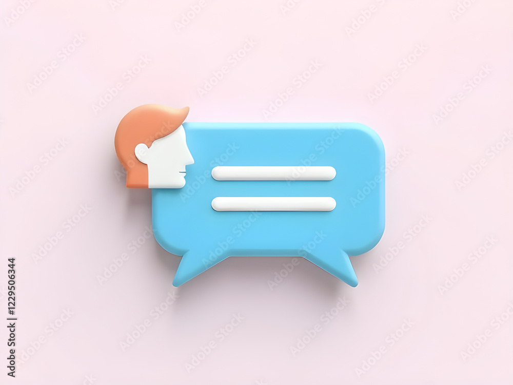 3d, illustration, conversation, concept, speech, chat, bubble, vector, message, icon, comment, communication, speak, talk, isolated, text, sign, media, social, web, design, online, template, balloon, 