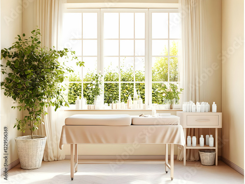 Serene Spa Room Interior Di...