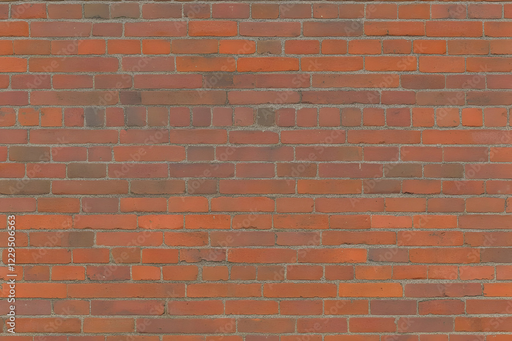 Obraz premium Red Brick Wall Texture forms a Seamless Pattern, Ideal for Backgrounds and Design Projects.