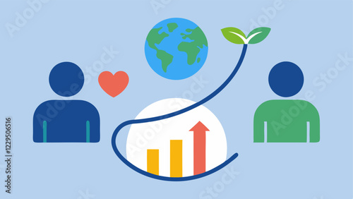 These illustrations can visually convey the interplay between consumer support for ethical brands and their influence on stock market performance and investments.