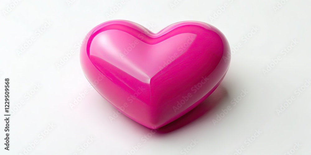 Obraz premium Tilt-Shift Pink Heart, Customizable Text, AI Photo
