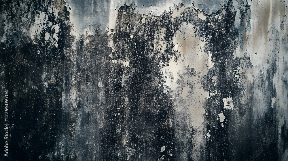 Obraz premium Black mold on concrete wall texture