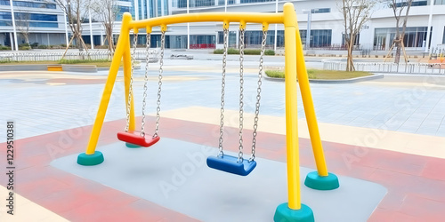 Empty Playground Swings Sta...