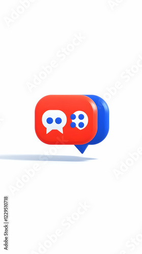 3D Speech Bubbles Illustrat...