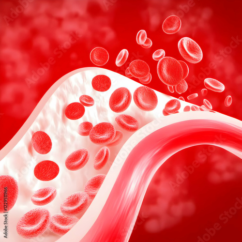 Red Blood Cells Flowing Thr...