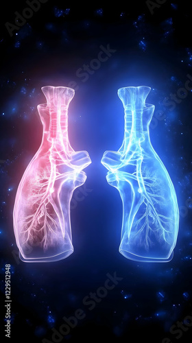Glowing Lungs Illustration ...