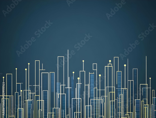 Abstract City Skyline Illus...