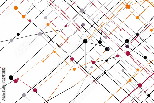 Abstract Lines and Dots Int...