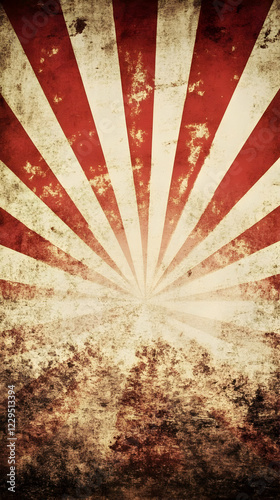 Vintage Red and White Sunbu...