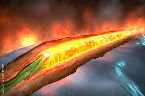 3D Illustration Shows Biolo...