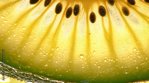 Close-up of Golden Kiwi Sli...