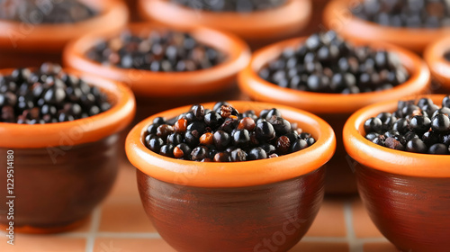 Black Peppercorns Fill Smal...