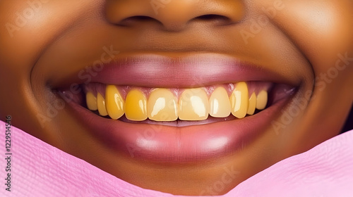 Close-up of a smile reveals...