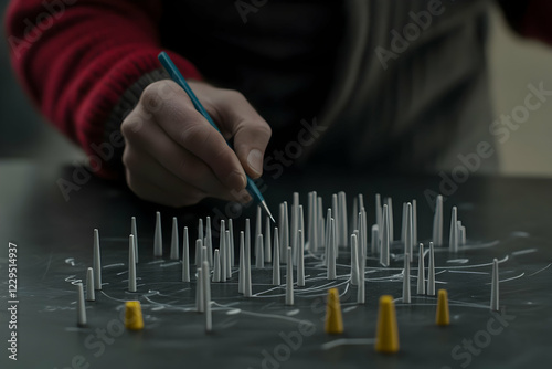 Person Arranges Small White...