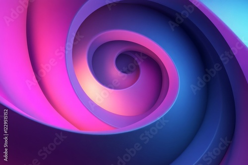 A dynamic abstract spiral with vibrant gradient colors, showcasing a modern and artistic design perfect for creative projects.