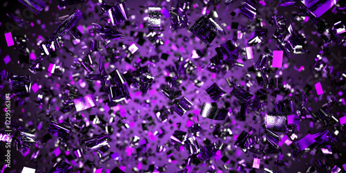 Purple and Black Confetti F...
