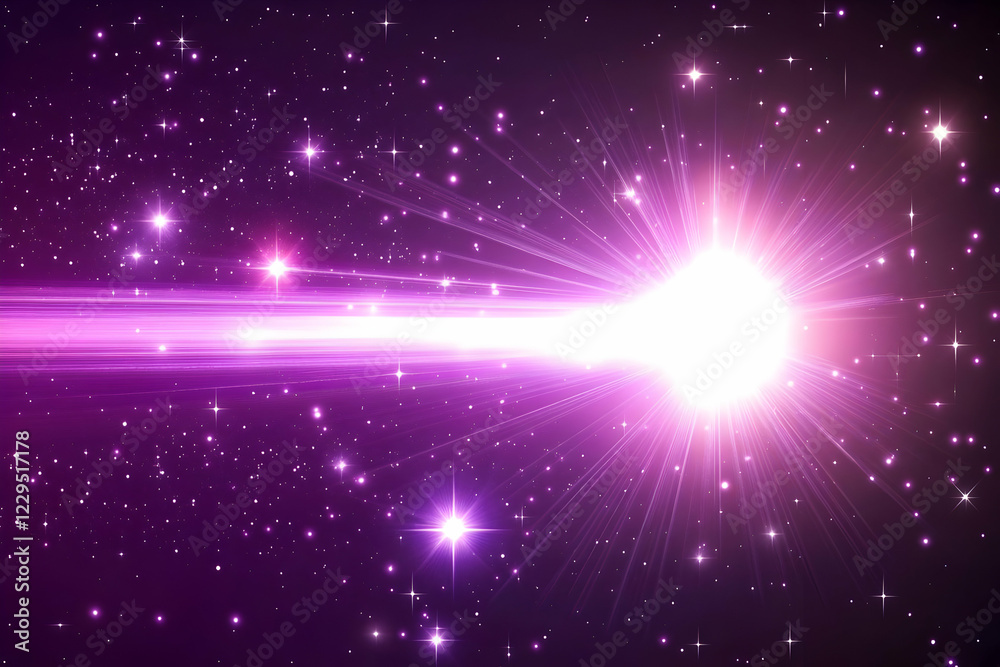 Abstract Background with Bright Light and Stars Shining Beautifully Through the Dark Purple Night Sky Abstract Background with Bright Light and Stars Shining Beautifully Through the Dark Purple Night Sky