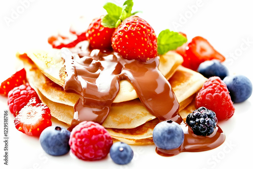 Stack of Pancakes Drizzled ...