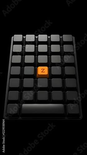 3D Render of Black Keyboard...