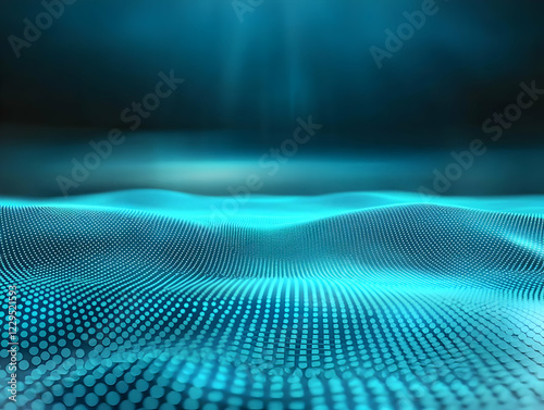 Abstract Blue Digital Lands...