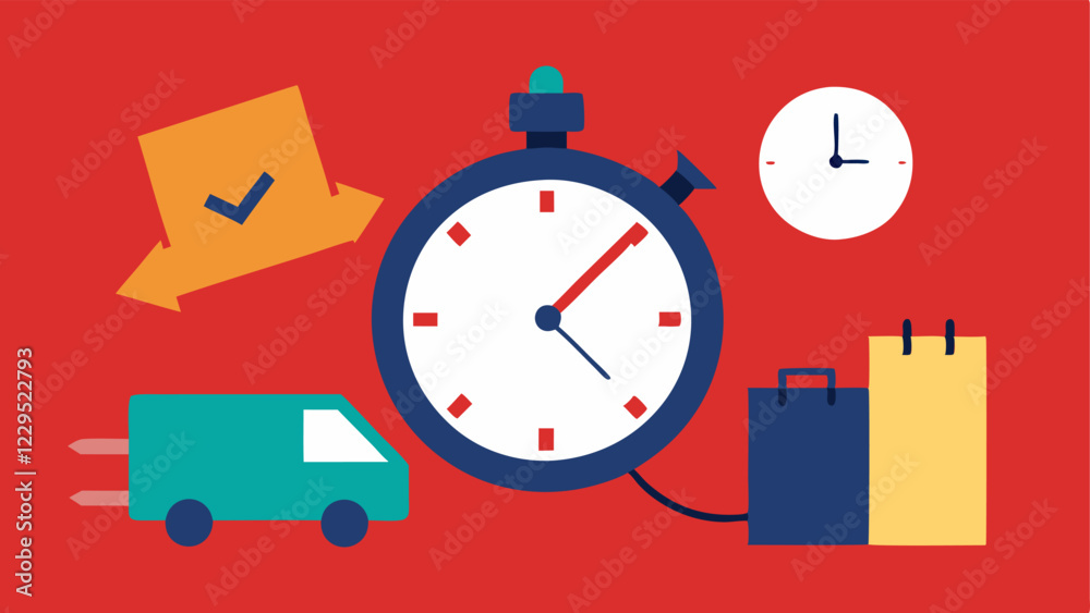 Trade Disruption A depiction of a clock indicating delays in shipping schedules illustrating the disruptions in logistics and supply chains due to sanctions. Trade Disruption A depiction of a clock indicating delays in shipping schedules illustrating the disruptions in logistics and supply chains due to sanctions.