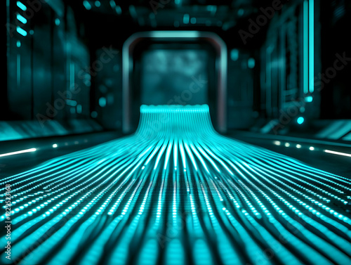 Futuristic Corridor Shows G...