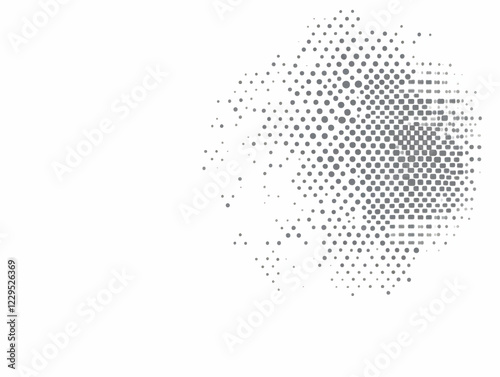 Abstract Gray Halftone Dott...