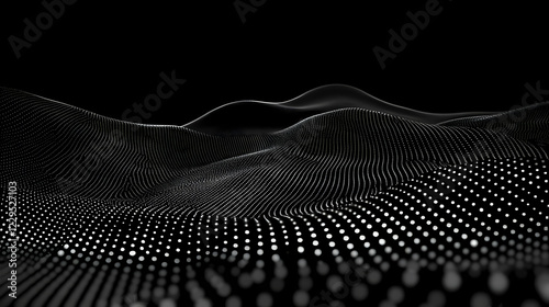 Abstract 3D Dotted Landscap...