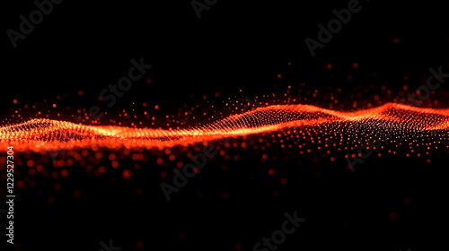 Abstract Red Particles Flow...