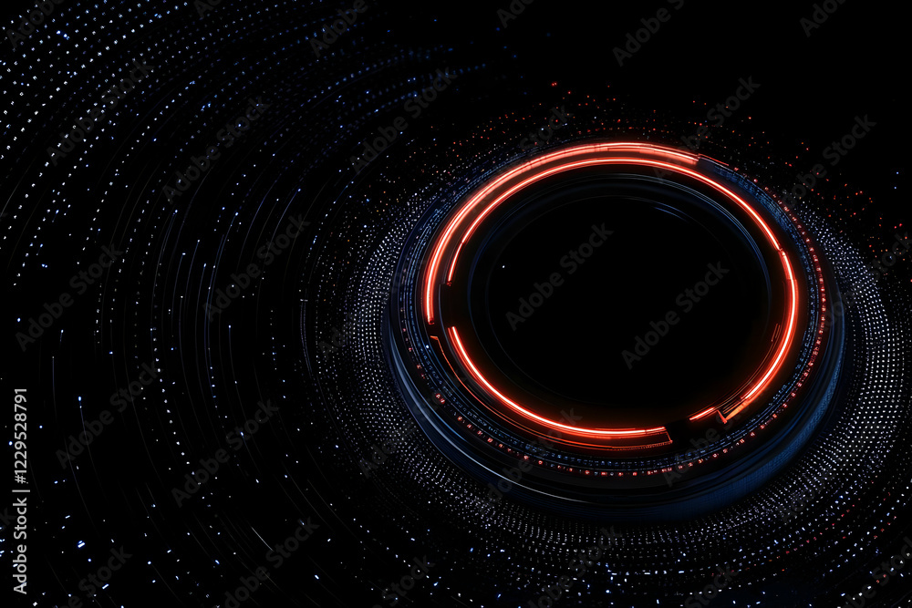 Abstract Background with a Glowing Circle and Light Streaks Dynamically Swirling Abstract Background with a Glowing Circle and Light Streaks Dynamically Swirling
