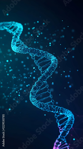 DNA Strand Spirals Graceful...