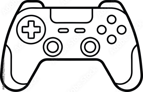 Video game controller line art vector, Gamepad vector icon illustration