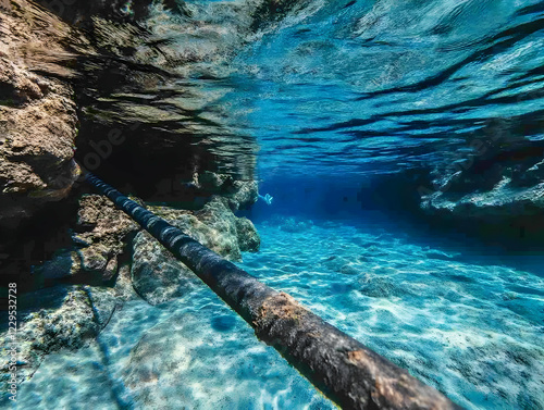 Underwater Pipe Runs Throug...