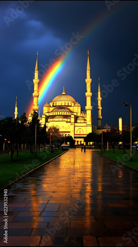 Majestic Mosque Illuminated...