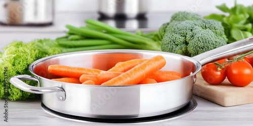 Fresh Carrots in a Stainles...