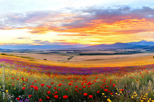 Vibrant Wildflower Meadow M...