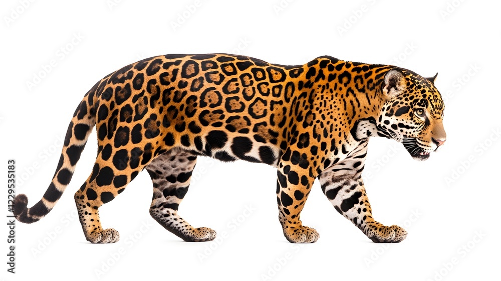 Obraz premium Jaguar isolated over white background