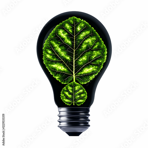 Glowing Green Leaf Inside L...
