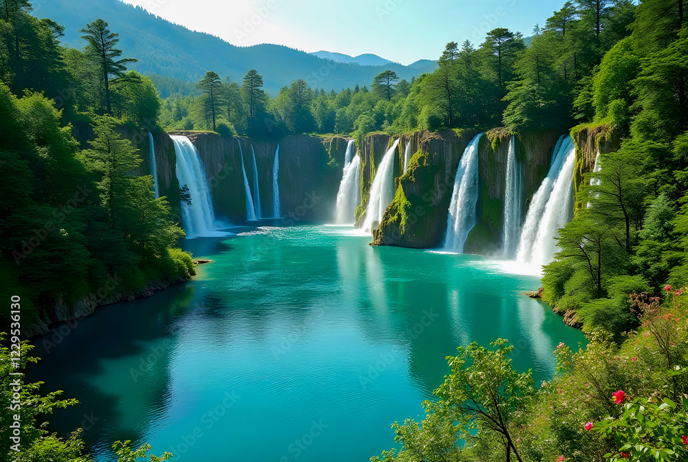 Fototapeta premium waterfall in the forest