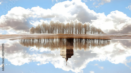 Surreal Landscape Shows a M...