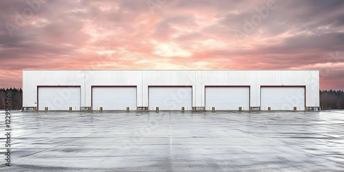 White Industrial Building w...