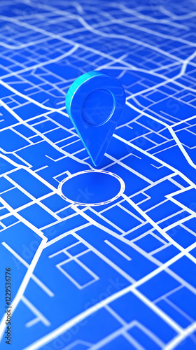 3D Location Pin Marks a Spo...