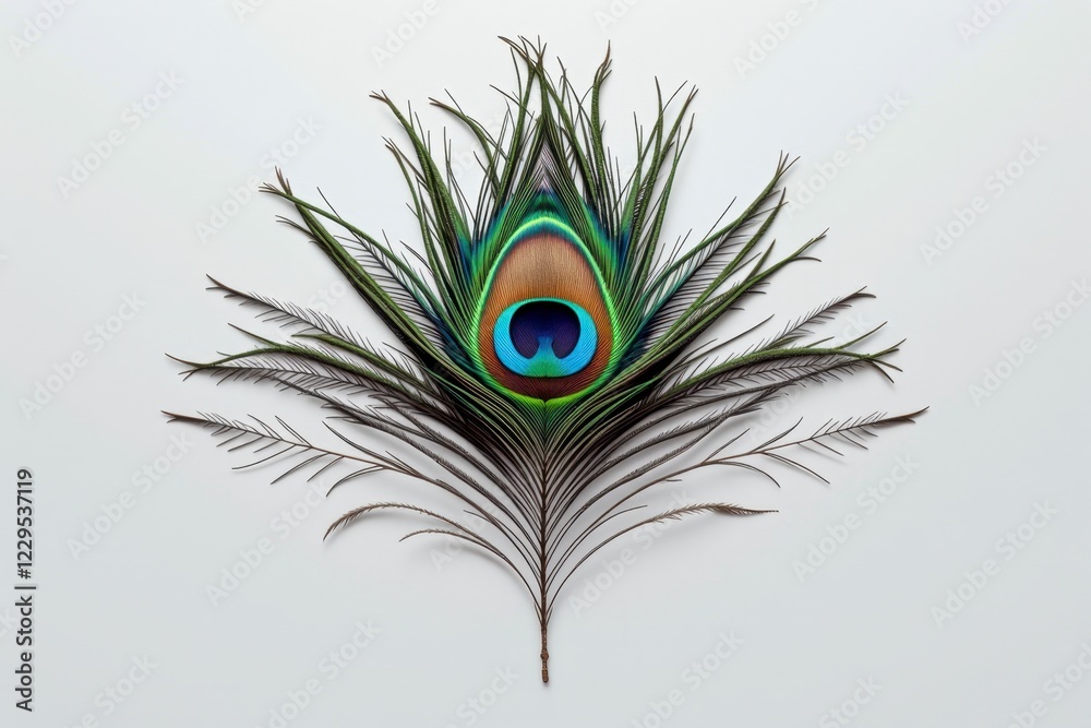 Obraz premium Peacock Feather Close-up with Eye Design
