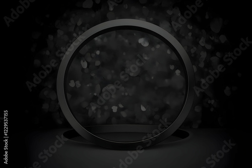 3D Render of Black Ring on ...