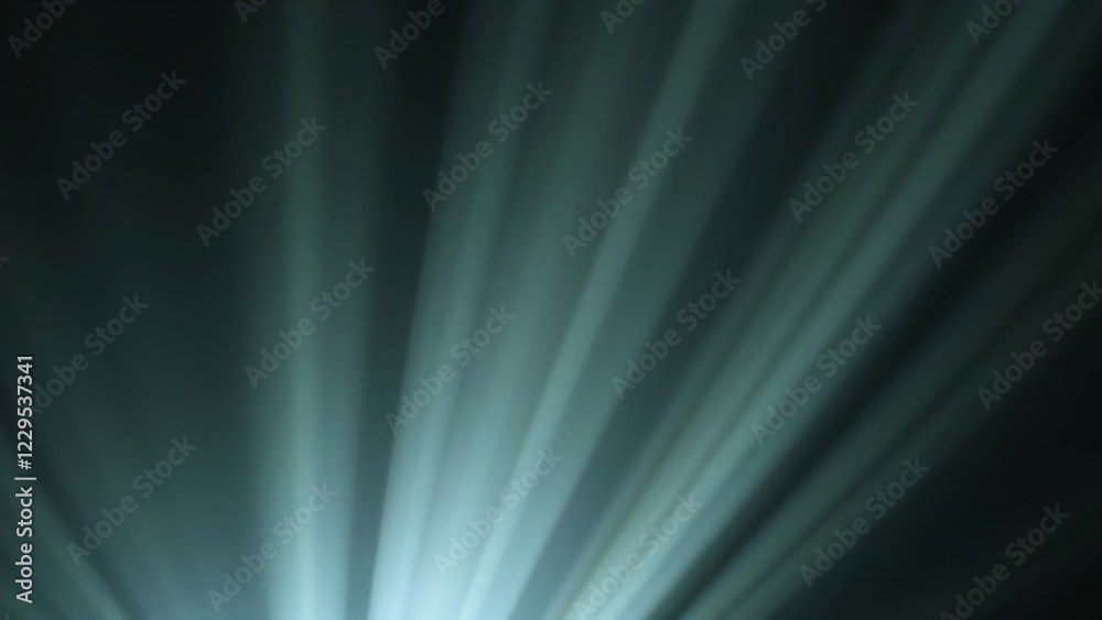 Fototapeta premium Abstract Light Rays Background Teal and White Convergence